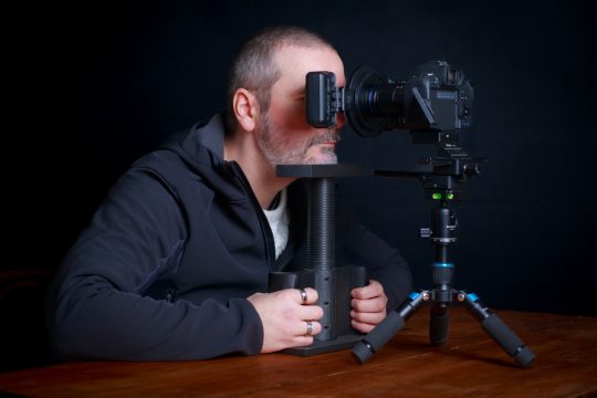 Repose menton pour photo d'iris